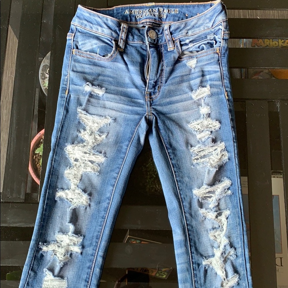 AE Stretch Ripped Skinny Jeans